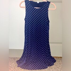 Old Navy, blue polka dot dress, size medium